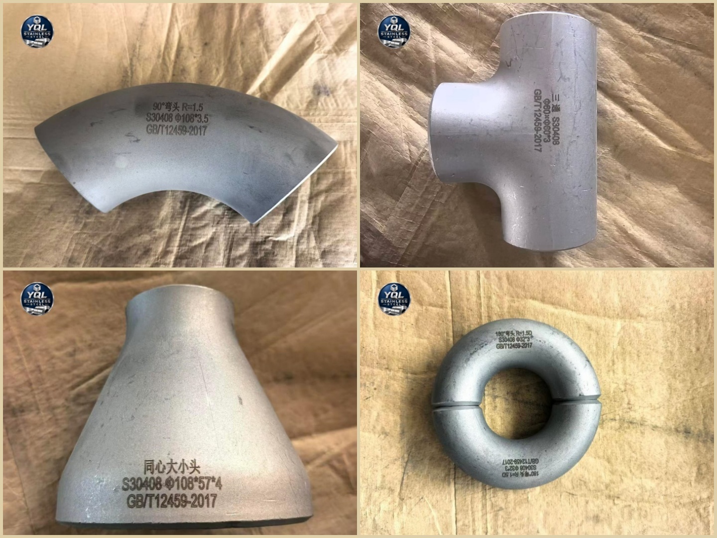 Stainless Steel Pipe Fittings, Elbow, Tee, Cross, Reducer, Flange, Plug, Head